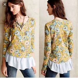 Anthropologie Floral Top